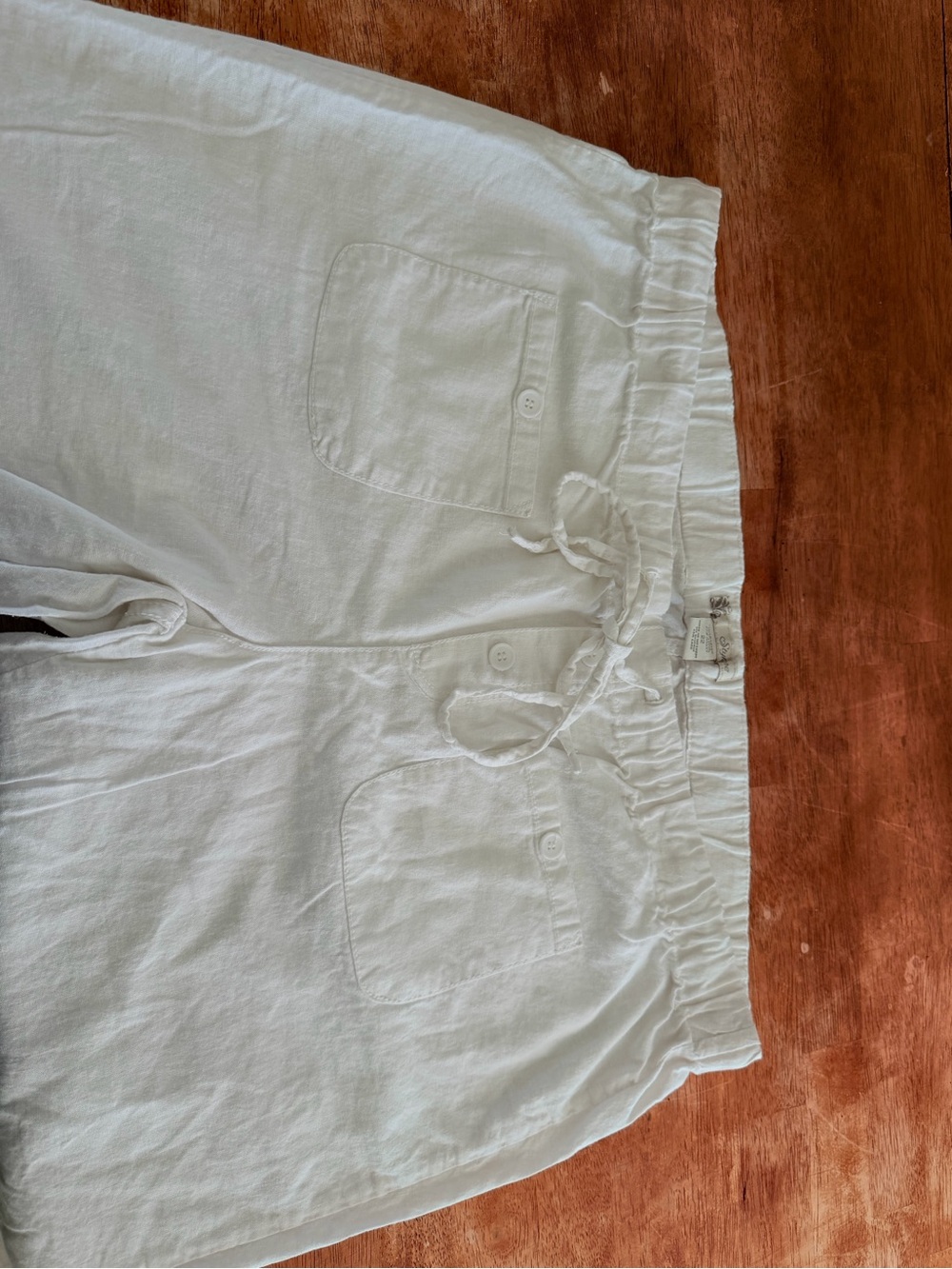 St. John's Bay White Wide-Leg Pull-On Pants